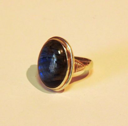 Bague monture en argent 925 agrémentée d'un...