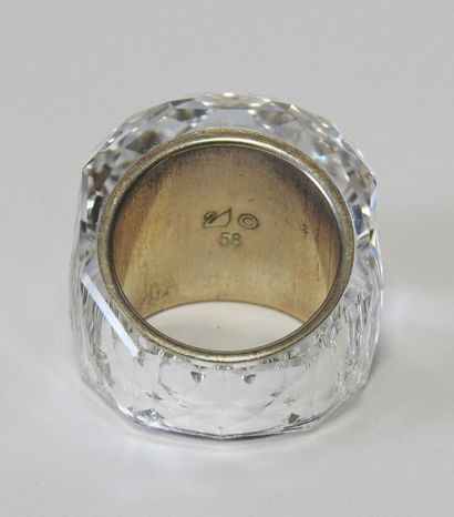 SWAROVSKI
Dome ring in translucent faceted...