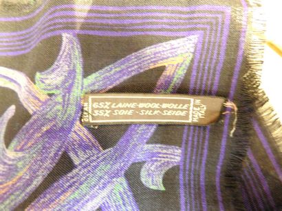 LANVIN
Wool and silk square with floral design...