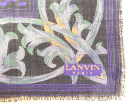 LANVIN
Wool and silk square with floral design...
