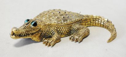 LANCEL - Paris
Crocodile-shaped gold-plated...