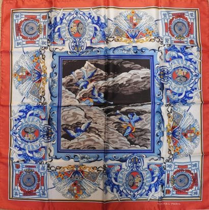 ROCHAS - Paris
Hand-rolled silk square decorated...