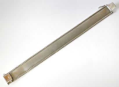 Bracelet mailles souples en argent poinçon...
