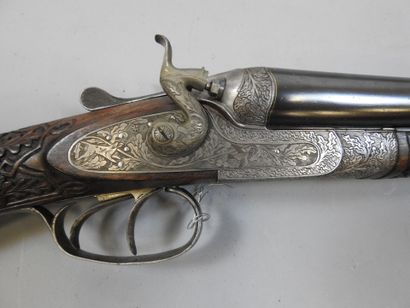 Fusil LIEGEOIS à chiens extérieurs, calibre...