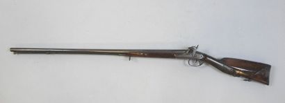 Fusil à piston XIXème, calibre non déterminé....