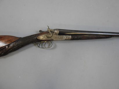Fusil LIEGEOIS à chiens extérieurs, calibre...