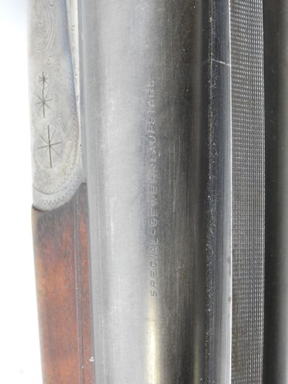 Fusil MERKEL à canons juxtaposés, cal. 12/70....