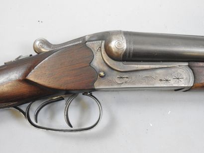 Fusil MERKEL à canons juxtaposés, cal. 12/70....