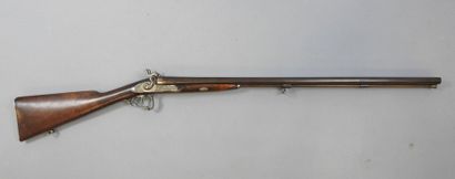 Fusil à chiens extérieurs, calibre 16. Canon...