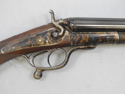 Fusil DUVERGE (Saint Dizier) à chien extérieur,...