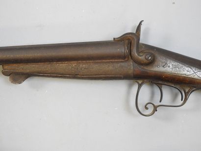 Fusil à chiens extérieurs, canons juxtaposés,...