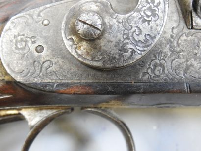 Fusil à chiens extérieurs, calibre 16 présumé,...