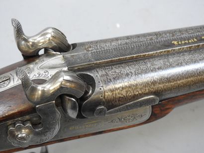 Canardière à piston, calibre 8. Canon damas...