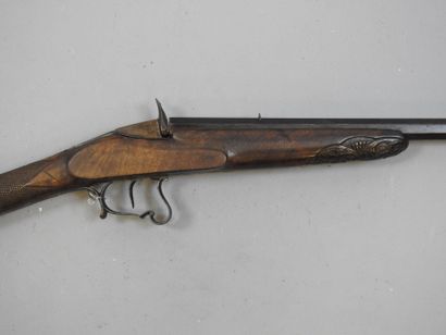 Fusil à percussion centrale et canon octogonal,...