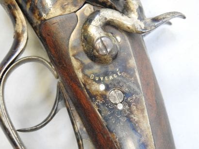 Fusil DUVERGE (Saint Dizier) à chien extérieur,...