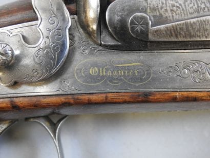 Canardière à piston, calibre 8. Canon damas...