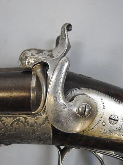 Fusil à broche LEFAUCHEUX, calibre 12. Canon...