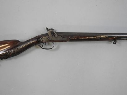 Fusil à piston XIXème, calibre non déterminé....