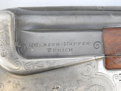 Fusil MERKEL (Suhl), calibre 16. Canon marqué...