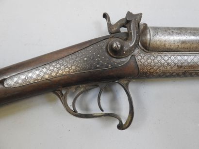Fusil à chiens extérieurs, calibre 16 à broche,...