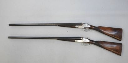 Paire de fusils à platines COGSWELL & HARRISON,...
