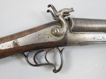 Fusil à broche, calibre 16 large. Ouverture...
