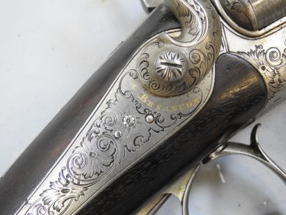 Beau fusil à broche, calibre 24. Avec deux...