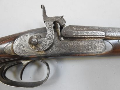 Fusil à chiens extérieurs, calibre 16 présumé,...