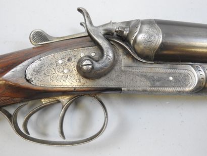 Fusil juxtaposé à chiens extérieurs LIEGEOIS...