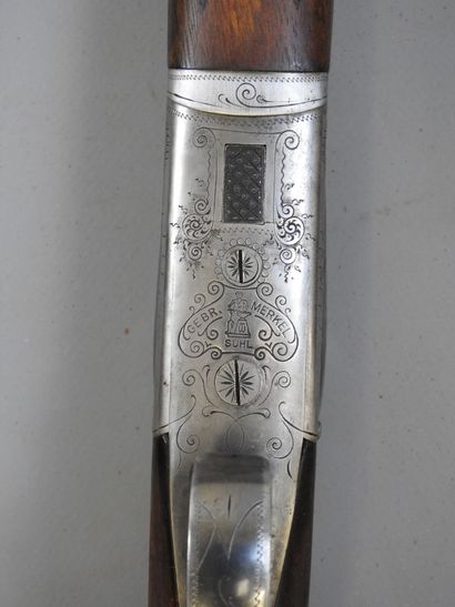 Fusil MERKEL (Suhl), calibre 16. Canon marqué...