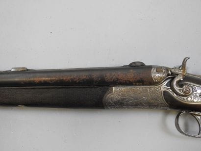 Fusil Drilling SIMSON (Suhl) à chien extérieur,...