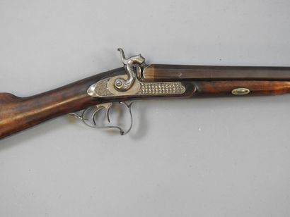 Fusil à chiens extérieurs, calibre 16. Canon...