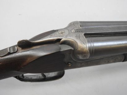 Fusil MERKEL à canons juxtaposés, cal. 12/70....