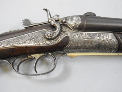 Fusil Drilling SIMSON (Suhl) à chien extérieur,...