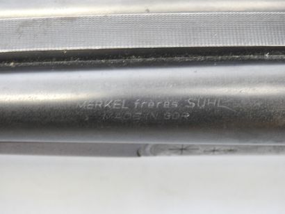 Fusil MERKEL à canons juxtaposés, cal. 12/70....