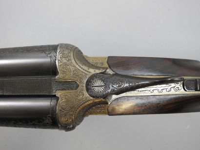 Fusil à platines MERKEL (Suhl), calibre 12/70....