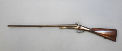 Fusil à broche, calibre 24. Canon damas marqué...