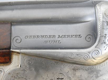 Fusil MERKEL (Suhl), calibre 16. Canon marqué...