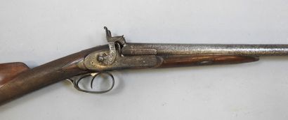 Fusil à chiens extérieurs, calibre 16 présumé,...