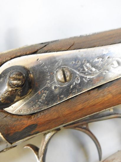 Fusil à chiens extérieurs, calibre 16 à broche,...
