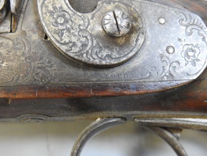 Fusil à chiens extérieurs, calibre 16 présumé,...