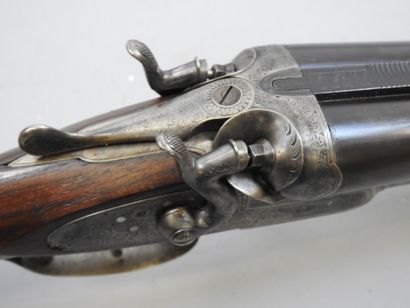 Fusil juxtaposé à chiens extérieurs LIEGEOIS...