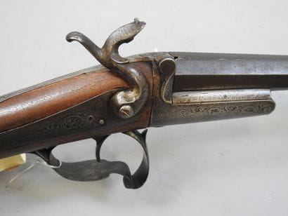 Fusil pliant à broche, calibre 20. Canon...