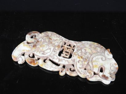 CHINA: Carved jade sculpture of a Fô dog...