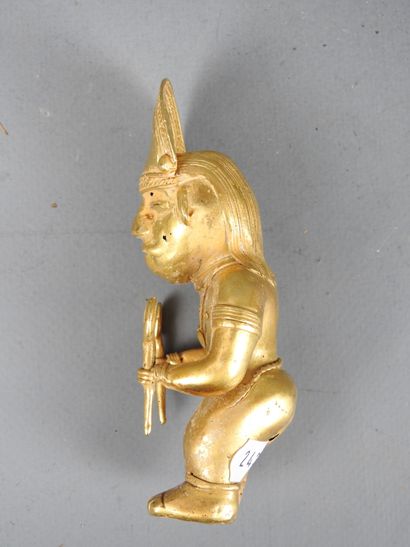 COLOMBIE : Statuette en Tumbaga (mélange...