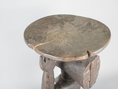 LUBA, RDC
Tabouret à cariatide d'un personnage...