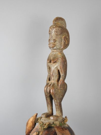 DOGON, Mali: Carved wooden ancestor statue...