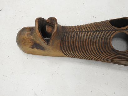 LUBA: Large Kifwebe initiation society mask...