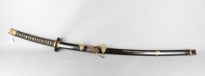 JAPAN: Katana with handle covered in shagreen...