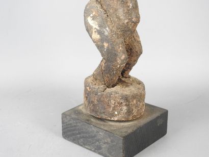 DOGON, Mali : Thick wood with a crusty sacrificial...